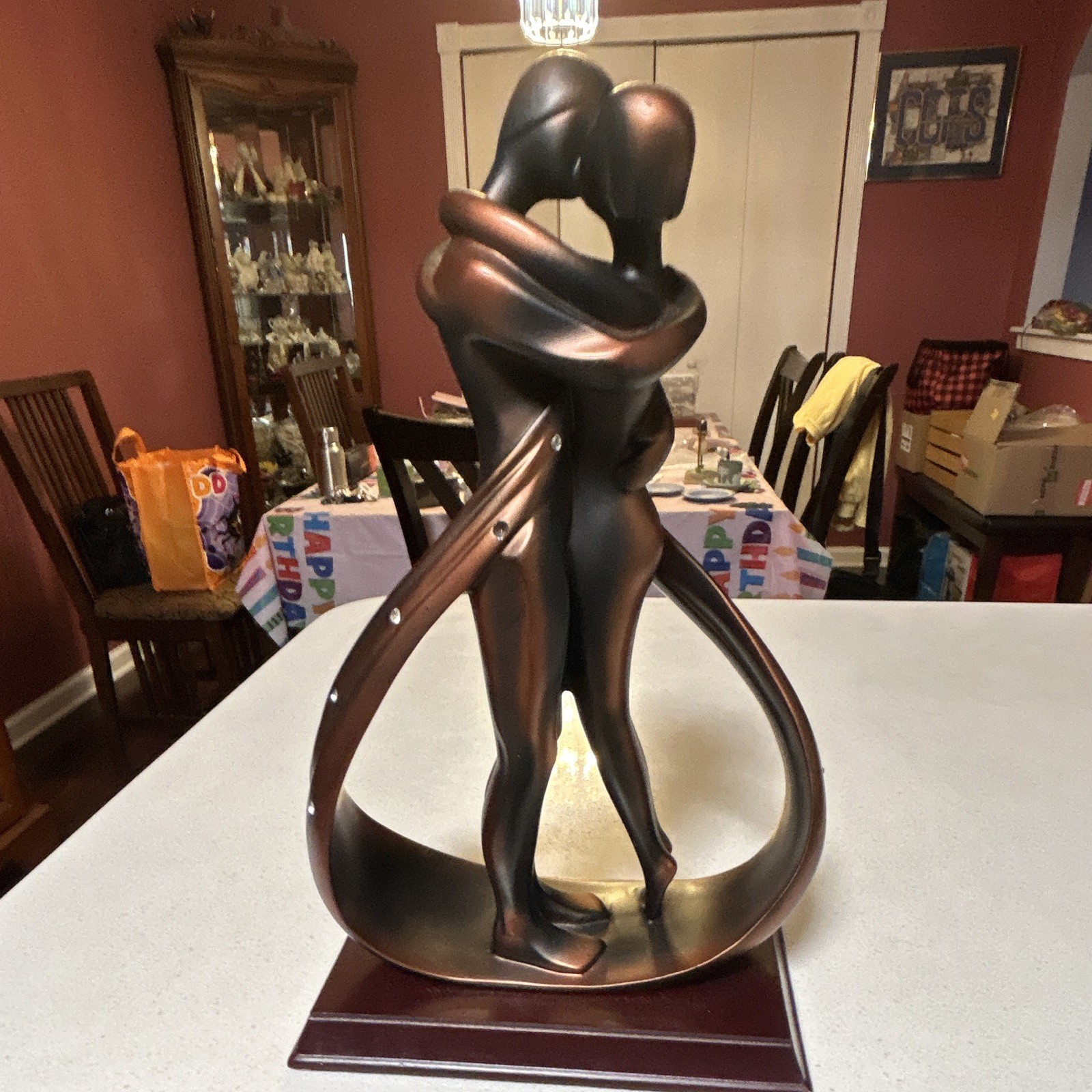 Bronze Copper Couple Statue Abstract Couple Sculpture Bronze Copper Couple Statue Abstract Couple Sculpture