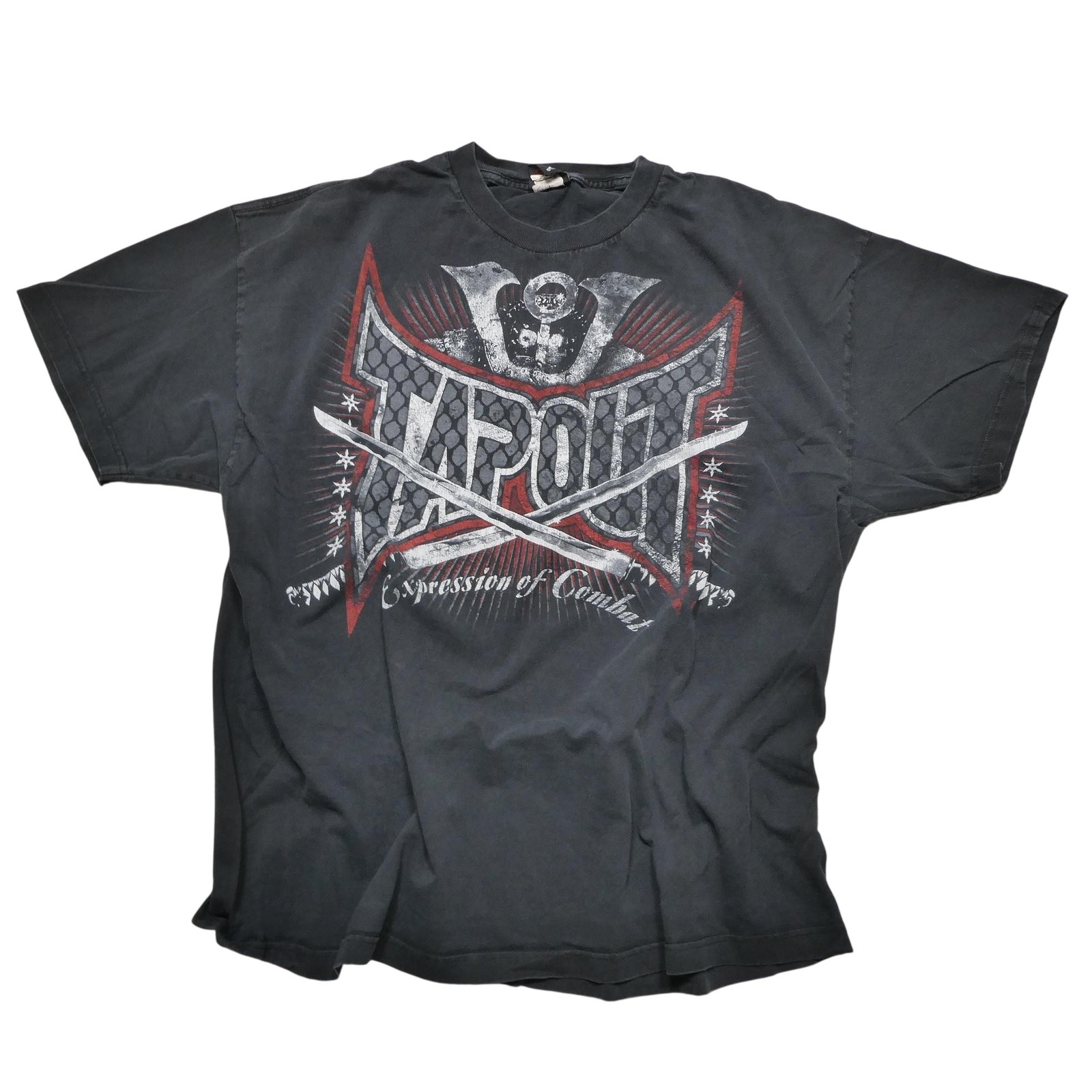 Tapout Shirt Mens 2XL Black Expression Of Combat MMA Skull Graphic Tee Top