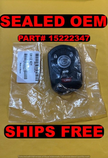 SEALED OEM 05-06 CADILLAC STS KEYLESS ENTRY REMOTE FOB M3N65981403 15222347