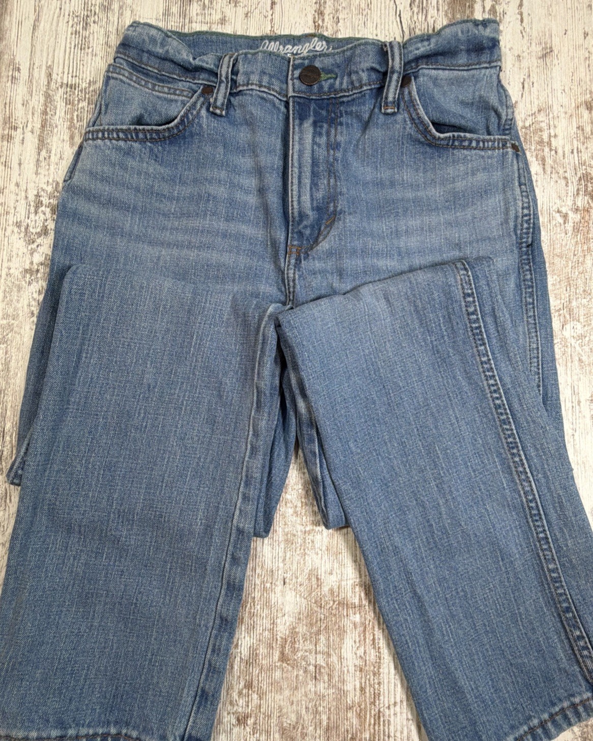 Wrangler Retro Jeans Slim Straight Boys 16 Slim Blue Adjustable Waist Stretch
