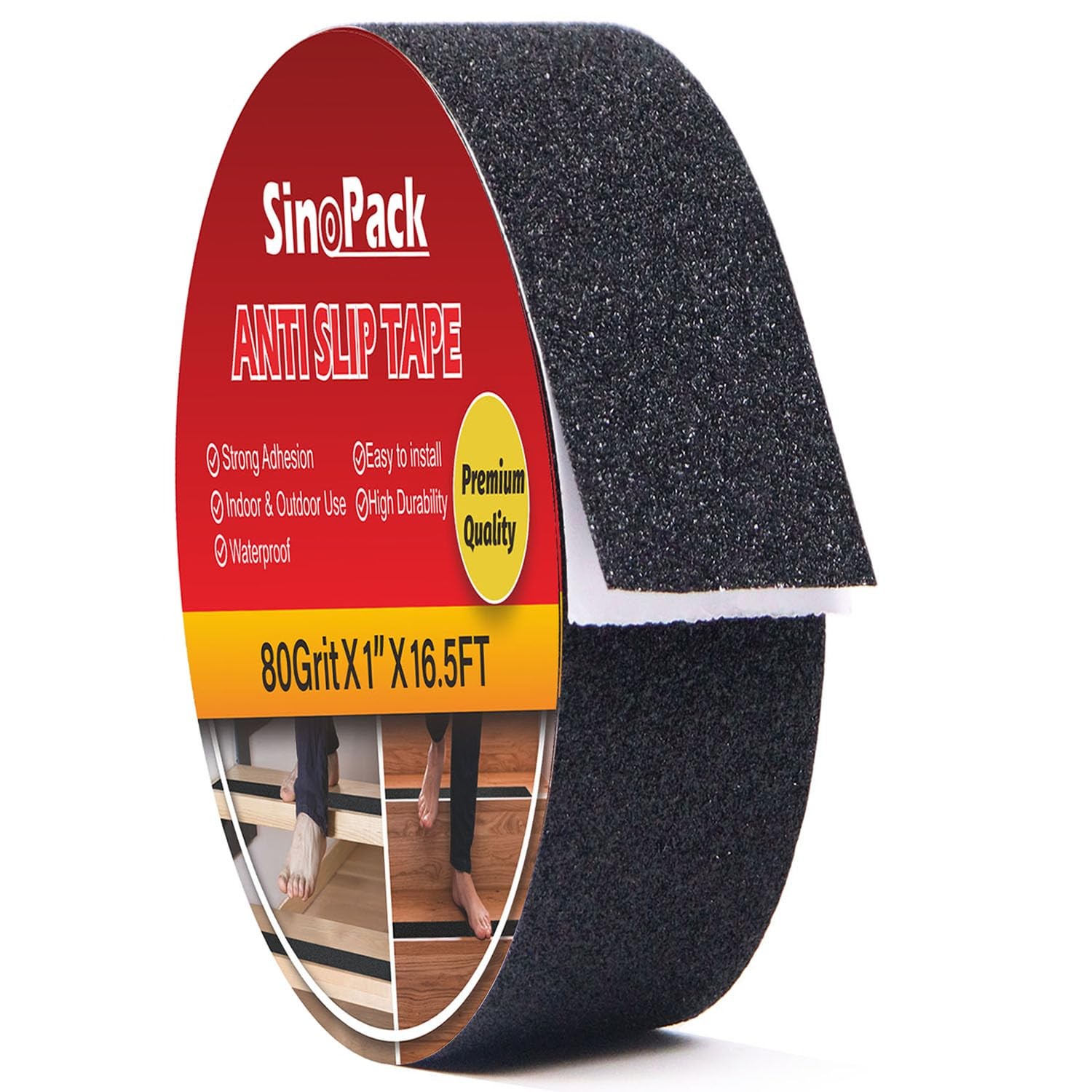 Anti Slip Grip Tape, Outdoor Grip Tape for Stairs, Stair Grips Non Slip for Skat