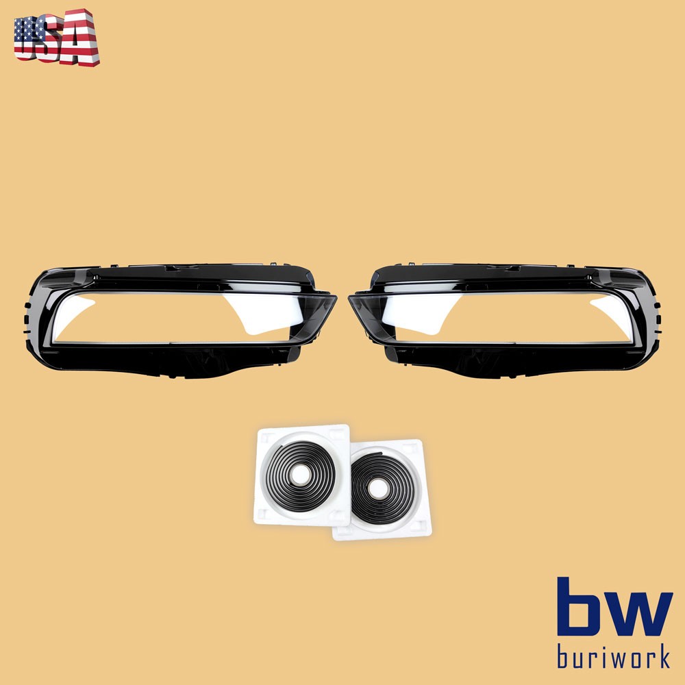 Fit BMW 7-Series G70 2023-2025 Front Headlight Lens Cover Headlamp Left & Right