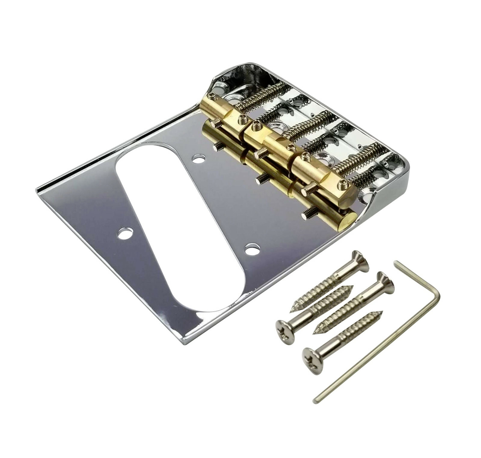 Telecaster Chrome Bridge w/ Compensated Brass Saddles & Cut-Down Sides Telecaster Chrome Bridge w/ Compensated Brass Saddles & Cut-Down Sides