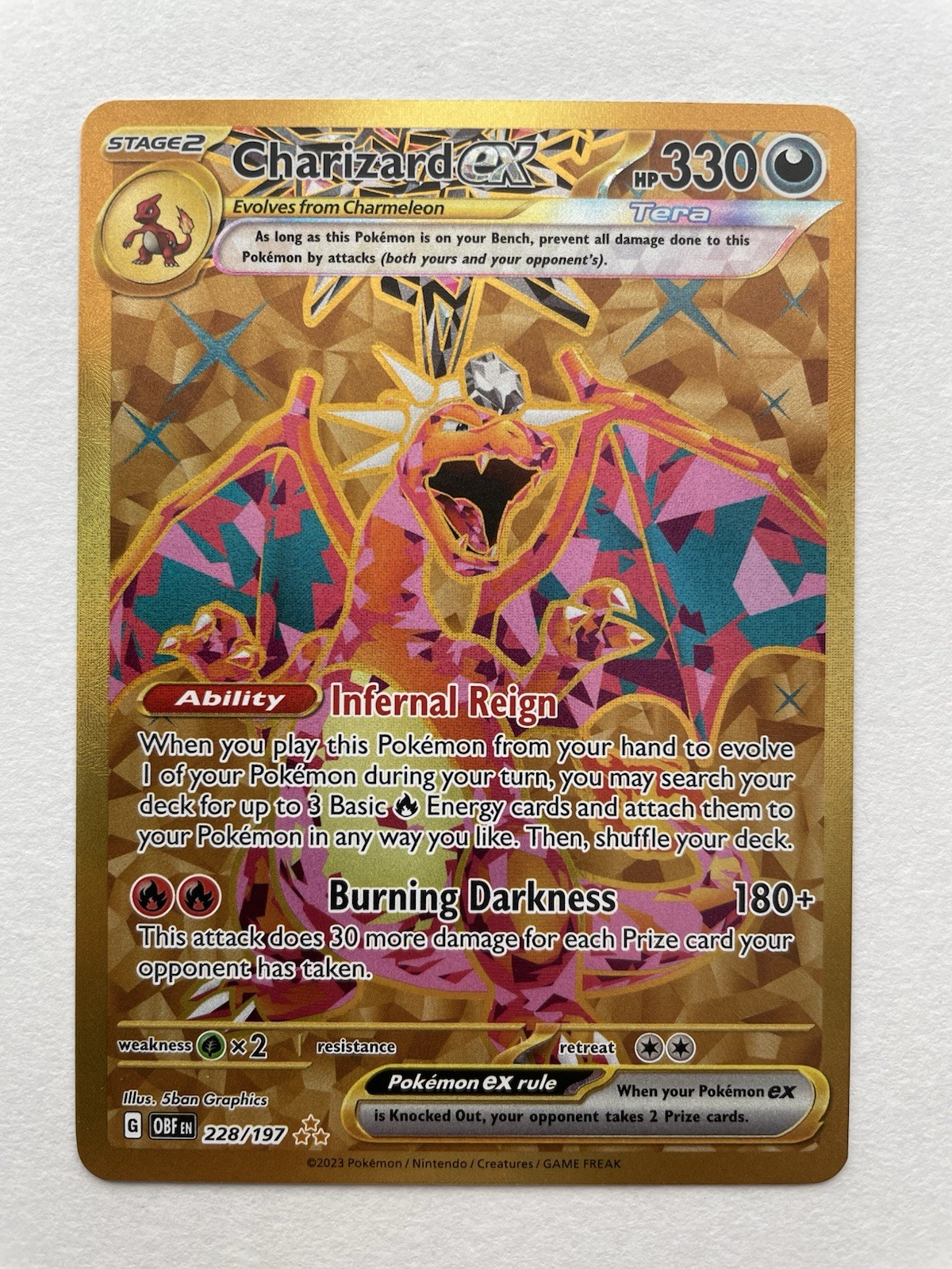 Pokemon TCG  Charizard ex (Hyper Rare)  228/197  SV03
