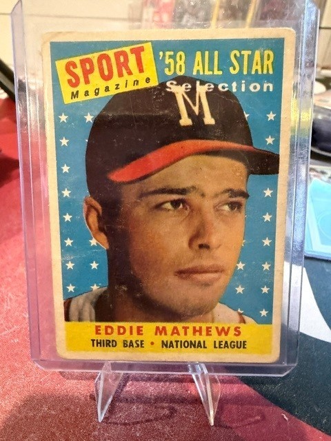 1958 Topps - Sport Magazine '58 All Star Selection Eddie Mathews #480 1958 Topps - Sport Magazine '58 All Star Selection Eddie Mathews #480