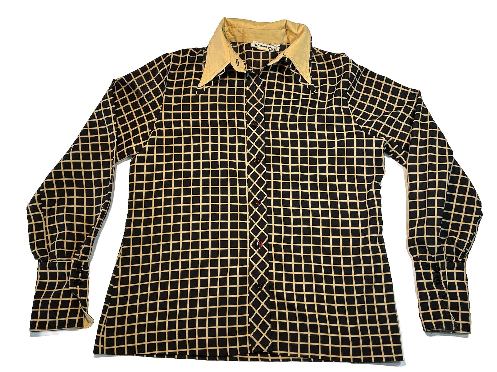 CONTESSA MONIQUE Florence Alper Splendid 70s Vintage Blouse Size 16 Plaid CONTESSA MONIQUE Florence Alper Splendid 70s Vintage Blouse Size 16 Plaid