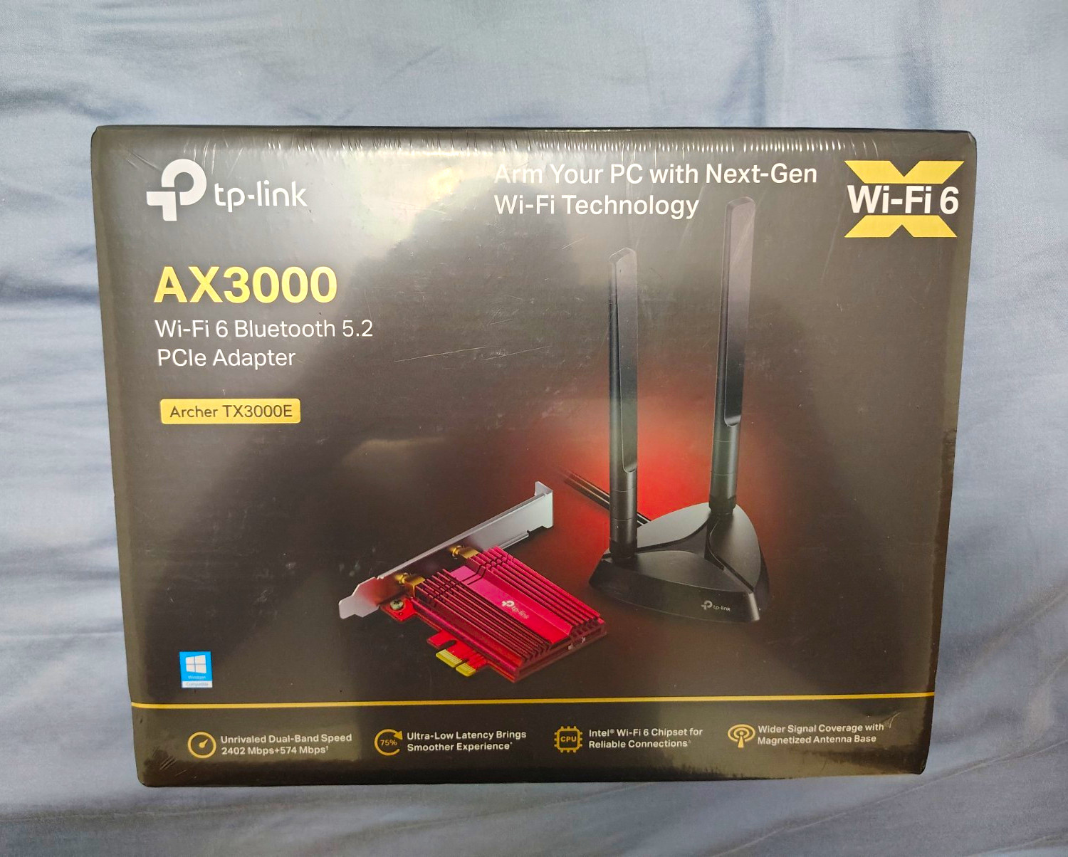 TP-LINK Archer TX3000E AX3000 Wi-Fi 6 Bluetooth 5.2 PCIe Adapter 2402Mbps