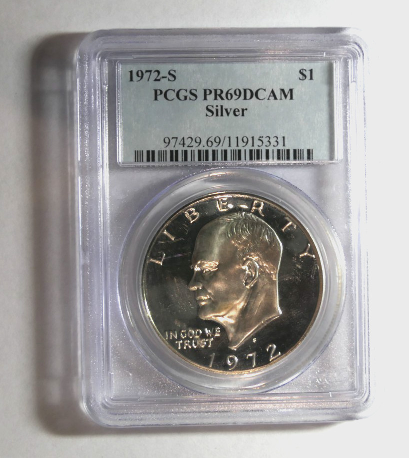 1972-S Eisenhower $1 PCGS PR69DCAM Silver Proof