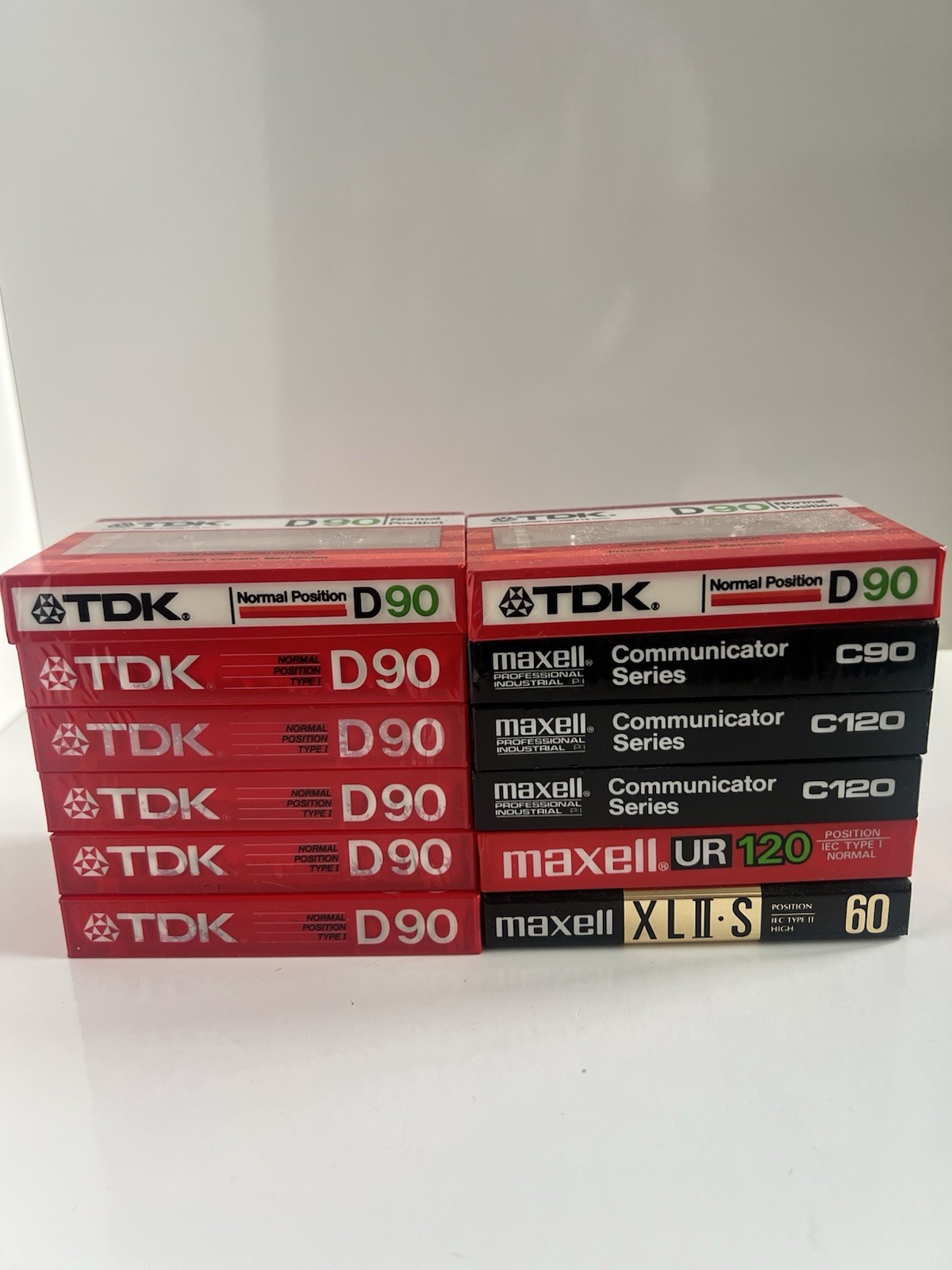 TDK D90 Maxwell C120 C90 Vintage Blank Recordable Audio Cassette Tape Lot Of 12