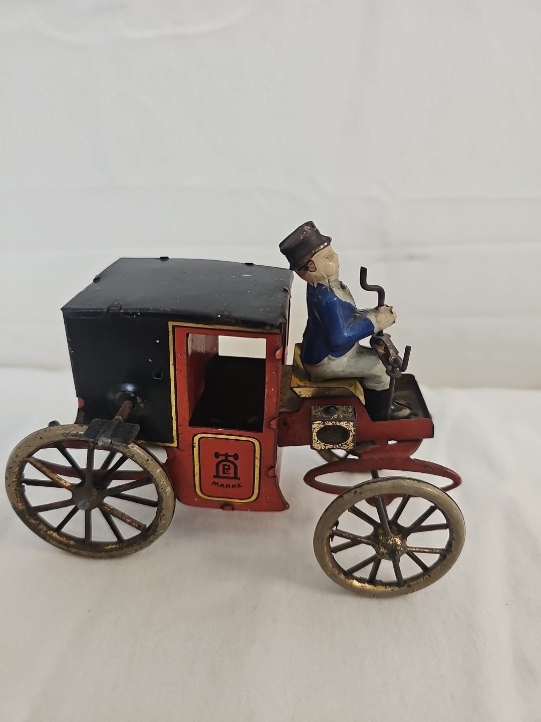 Tin Toy Lehmann Motor-Kutsche Germany Vintage Antique, Time Period Around 1910