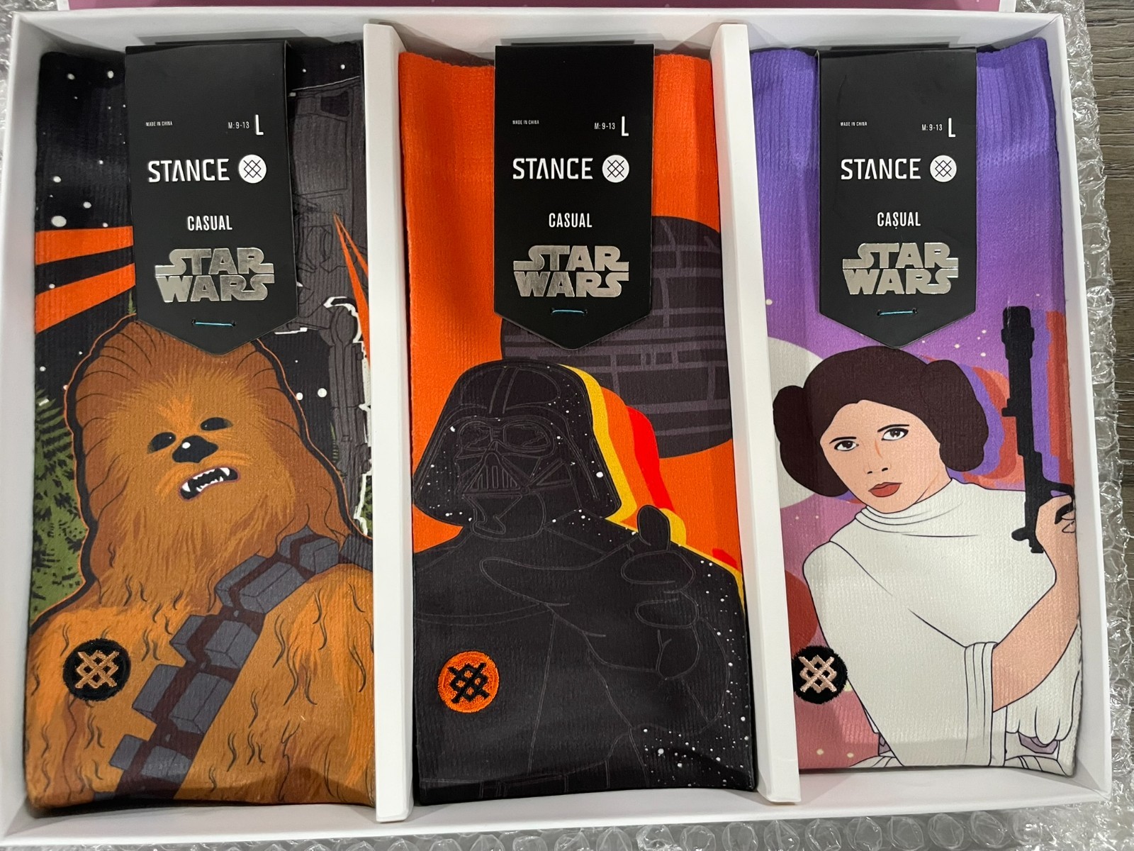 NEW Stance Star Wars by Jaz Crew Socks Three-Pack Box Set Men\'s L 9-13