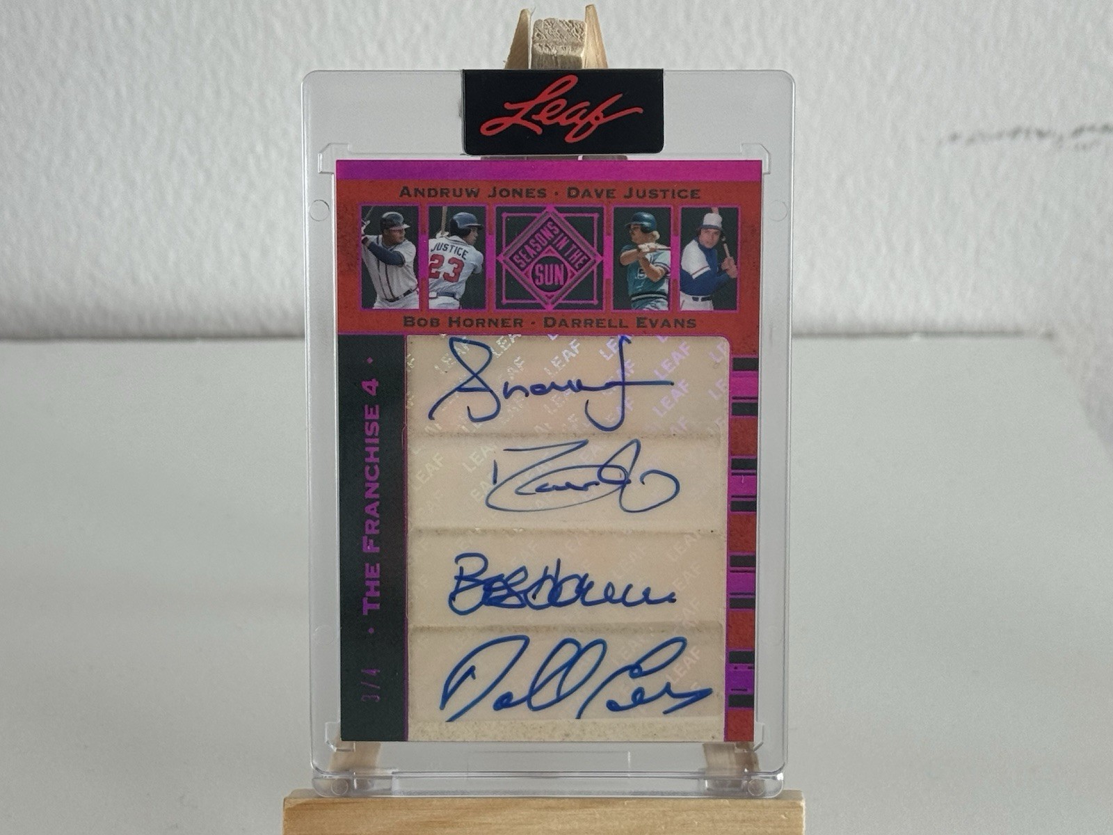 2026 Leaf The Franchise 4 Atlanta Jones Justice Horner Evans Quad Auto Card /4