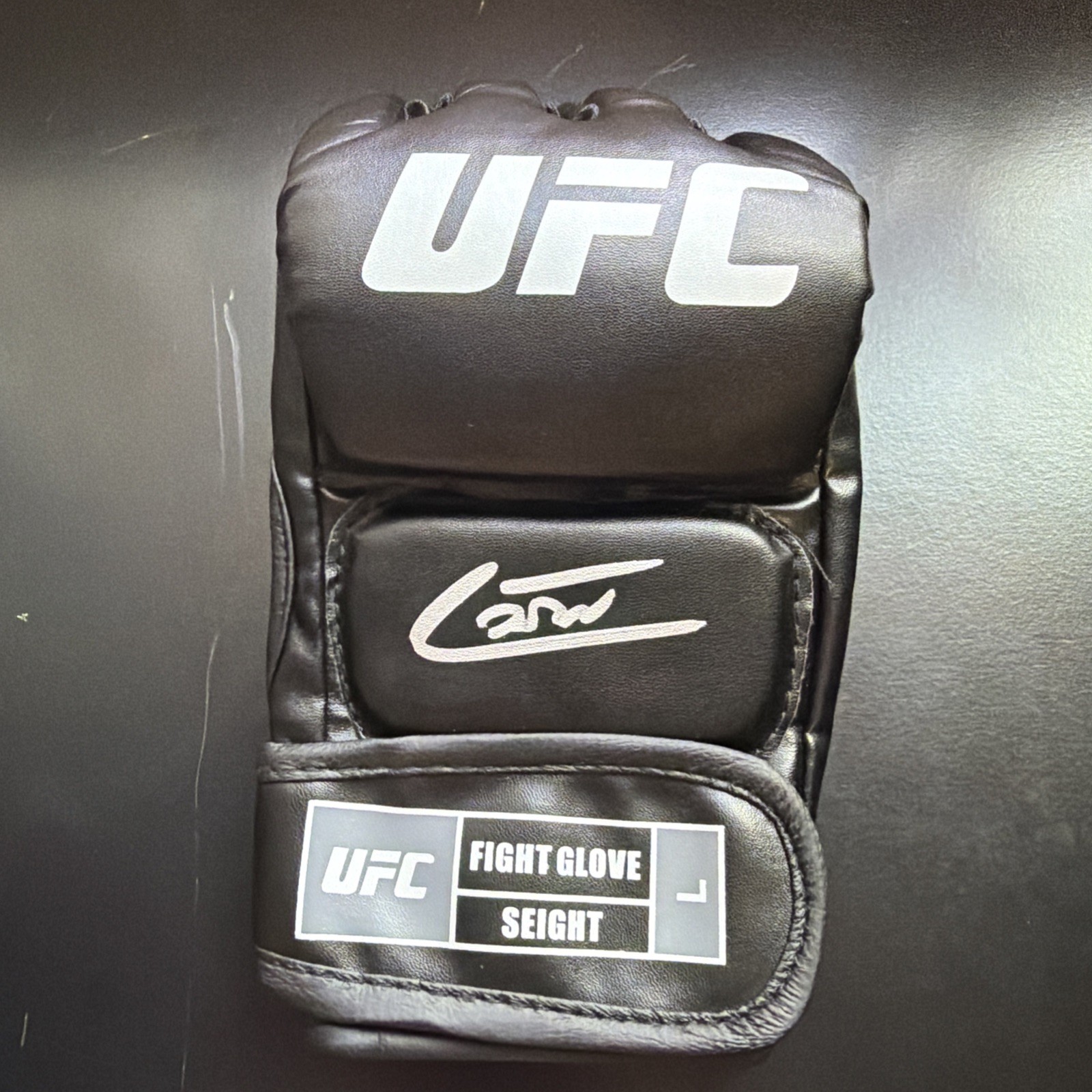 Autographed Signed Jean Silva Fighting Nerds UFC MMA Black Glove Authenic