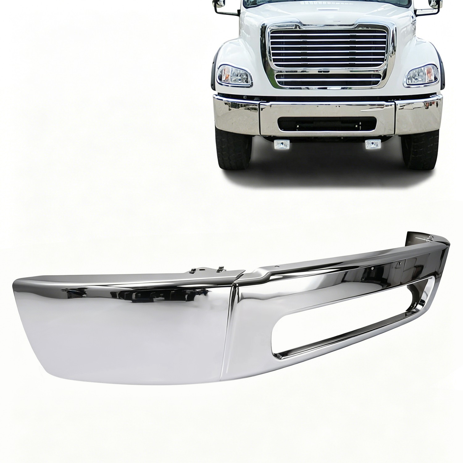 Chrome Front Bumper Cover For Freightliner M2 106 112 Business Class 2003-2021