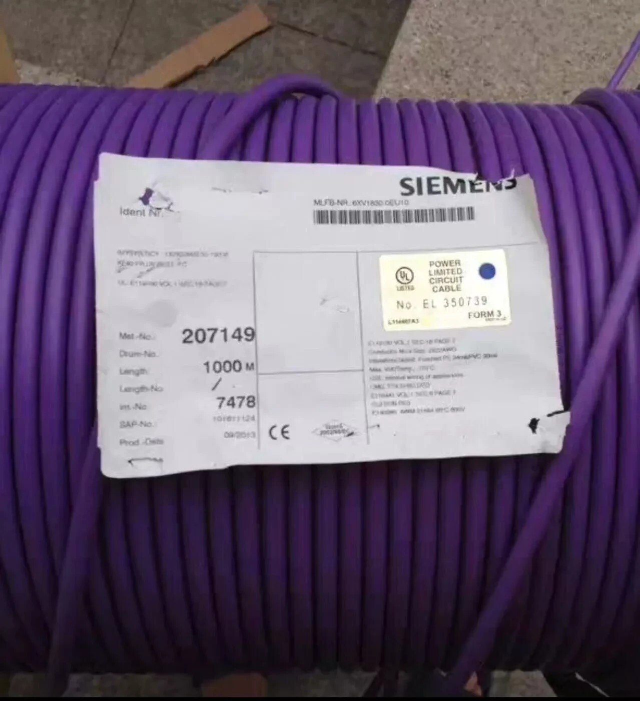 1PCS New For Siemens PROFIBUS Cable 6XV1 830-0EH10 6XV1830-0EH10 Length 50M 1PCS New For Siemens PROFIBUS Cable 6XV1 830-0EH10 6XV1830-0EH10 Length 50M