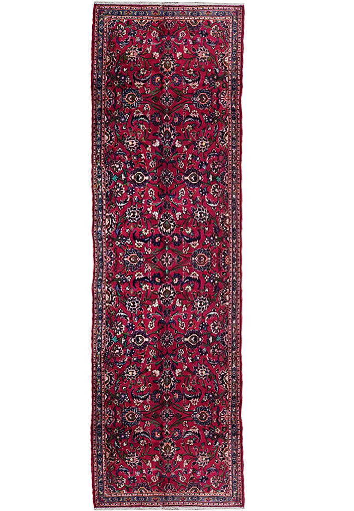 4x13 Traffic Purple Semi-Antique Perrsian Kashaan Runner 74525