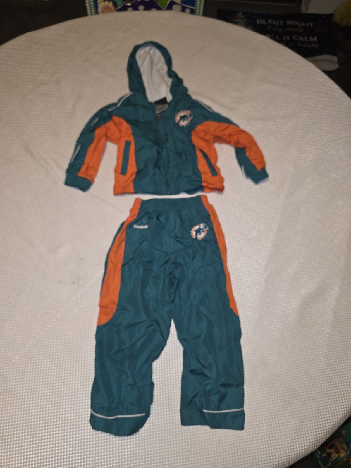 Vintage Miami Dolphins jr Track Suit Hooded Jacket Pants 3T N F L TEAM APPAREL Vintage Miami Dolphins jr Track Suit Hooded Jacket Pants 3T N F L TEAM APPAREL