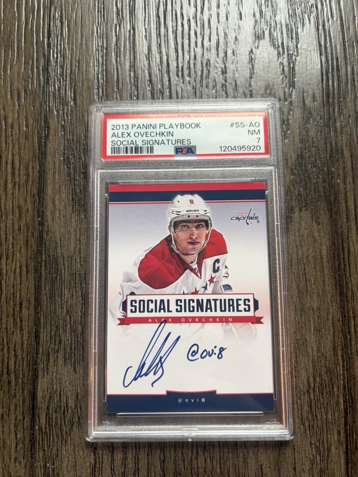 Alexander Ovechkin 2012-13 Panini Social Signatures SS-AO  @ovi8 Auto PSA 7 Rare