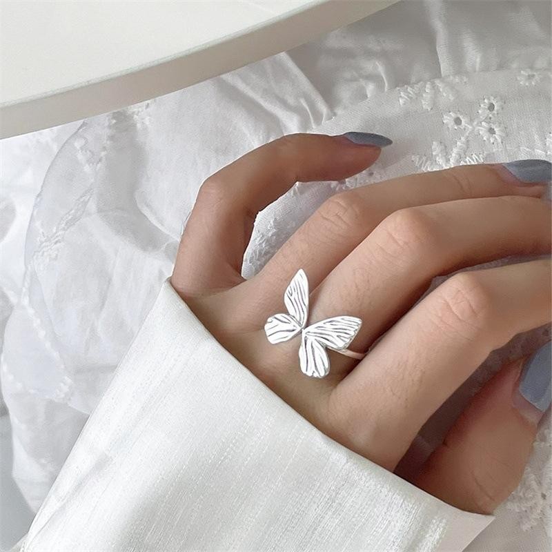 Butterfly Open Ring for Women Elegant Adjustable Fashion Jewelry Gift Accessory