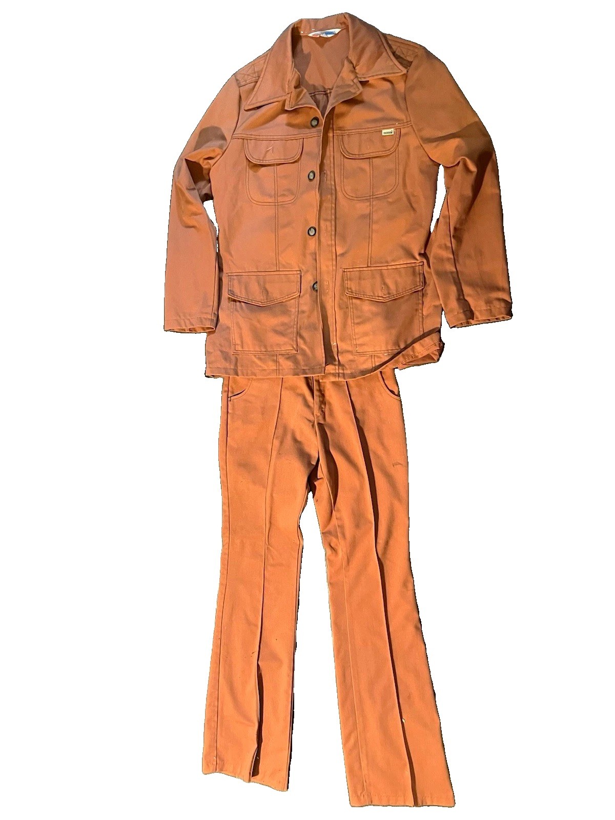 Vintage 1970\'s Sears put on Shop toughskins safari disco outfit size L & 30x32