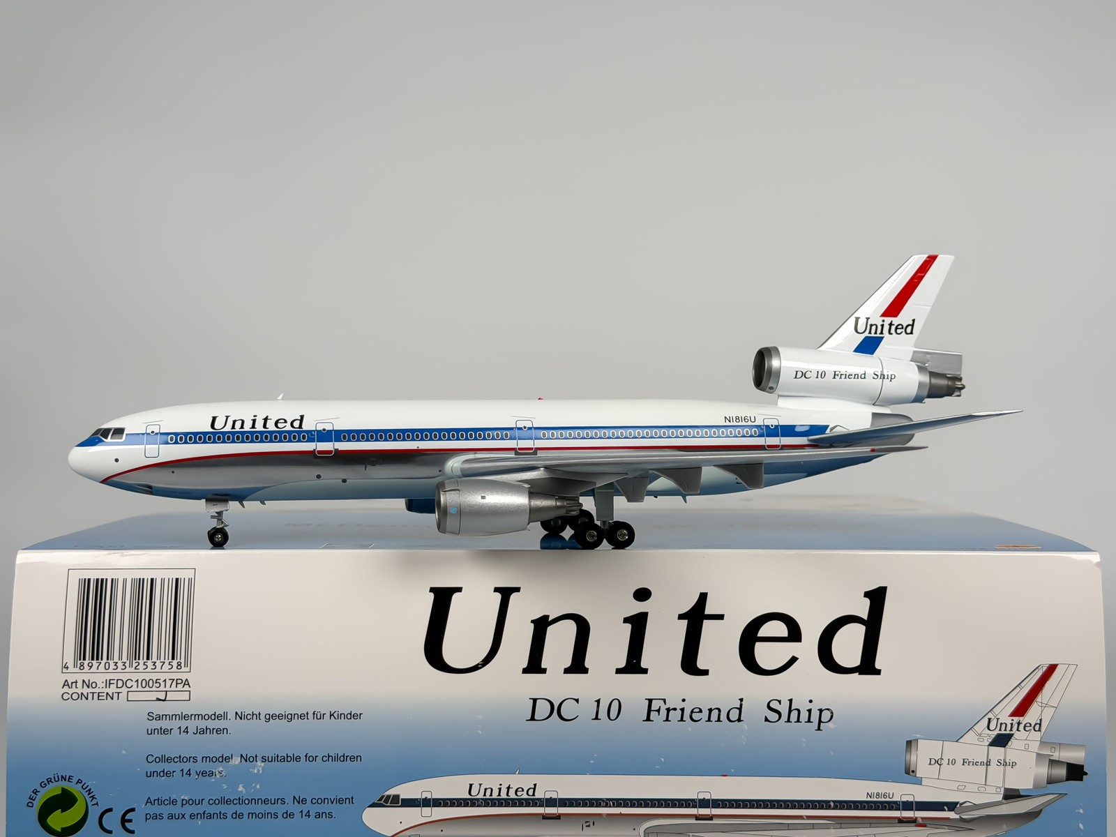 United Airlines McDonnell Douglas DC-10-10 1:200 InFlight200 N1816U United Airlines McDonnell Douglas DC-10-10 1:200 InFlight200 N1816U