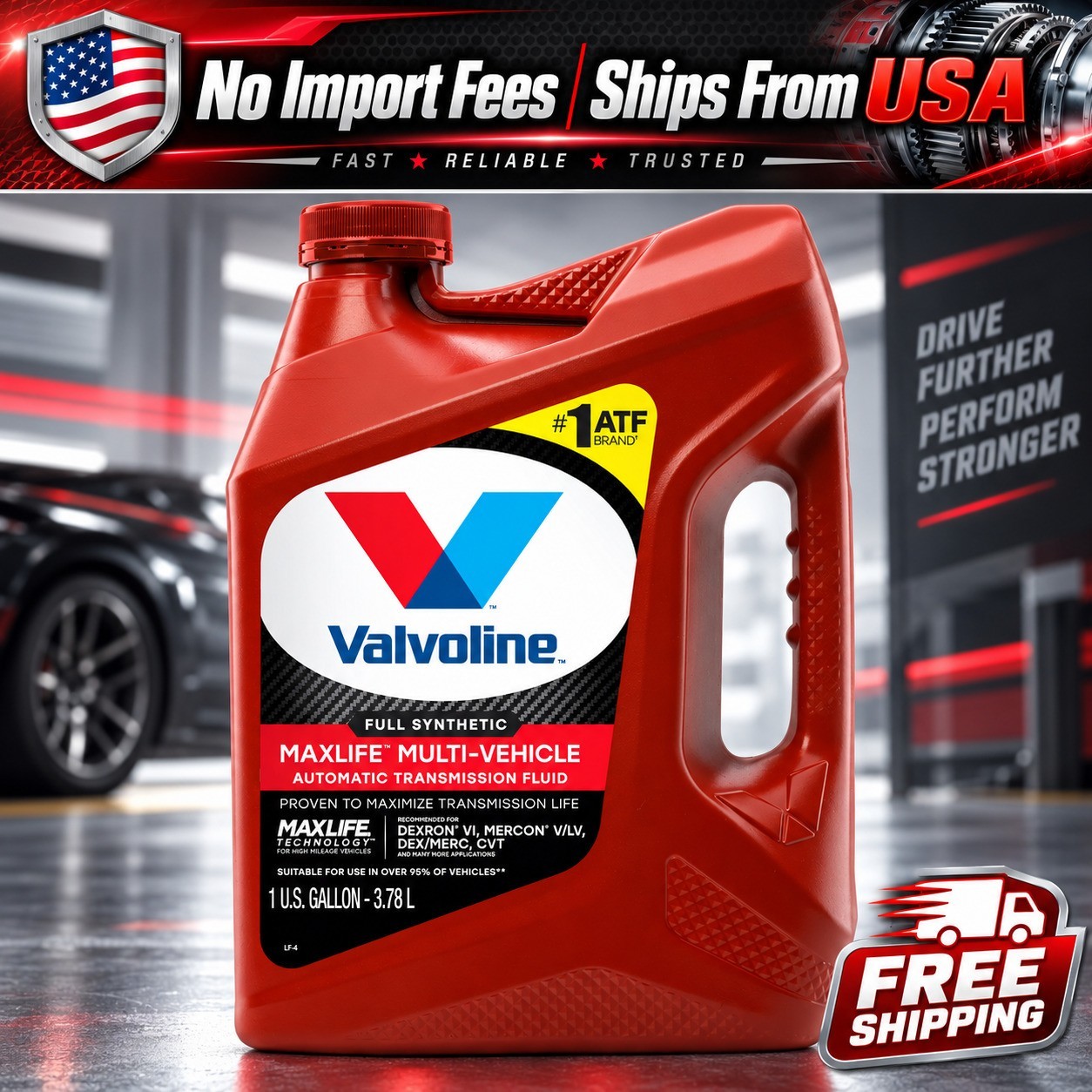 Valvoline MaxLife Multi-Vehicle Full Synthetic ATF Transmission Fluid 1 Gallon