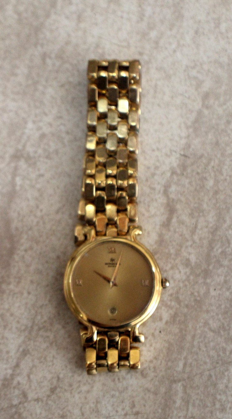 Vintage RAIMOND WEIL 18k Electroplated Quartrz Men\'s Watch 9137-2