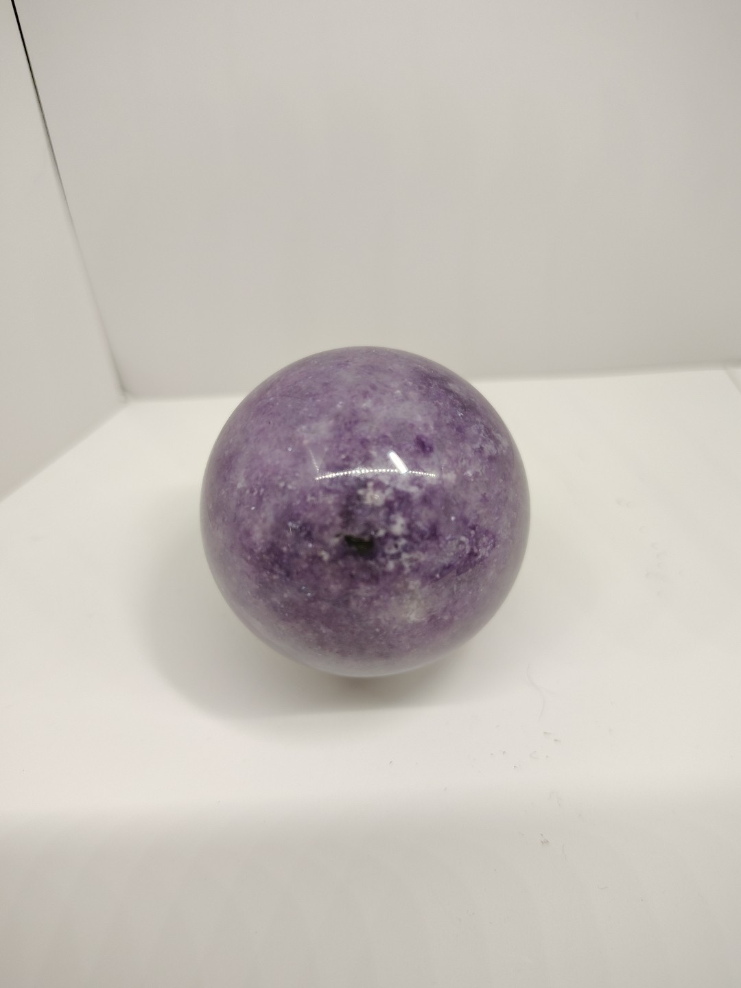 Stunning Dark Purple Lepedolite Crystal  sphere. 1.75in