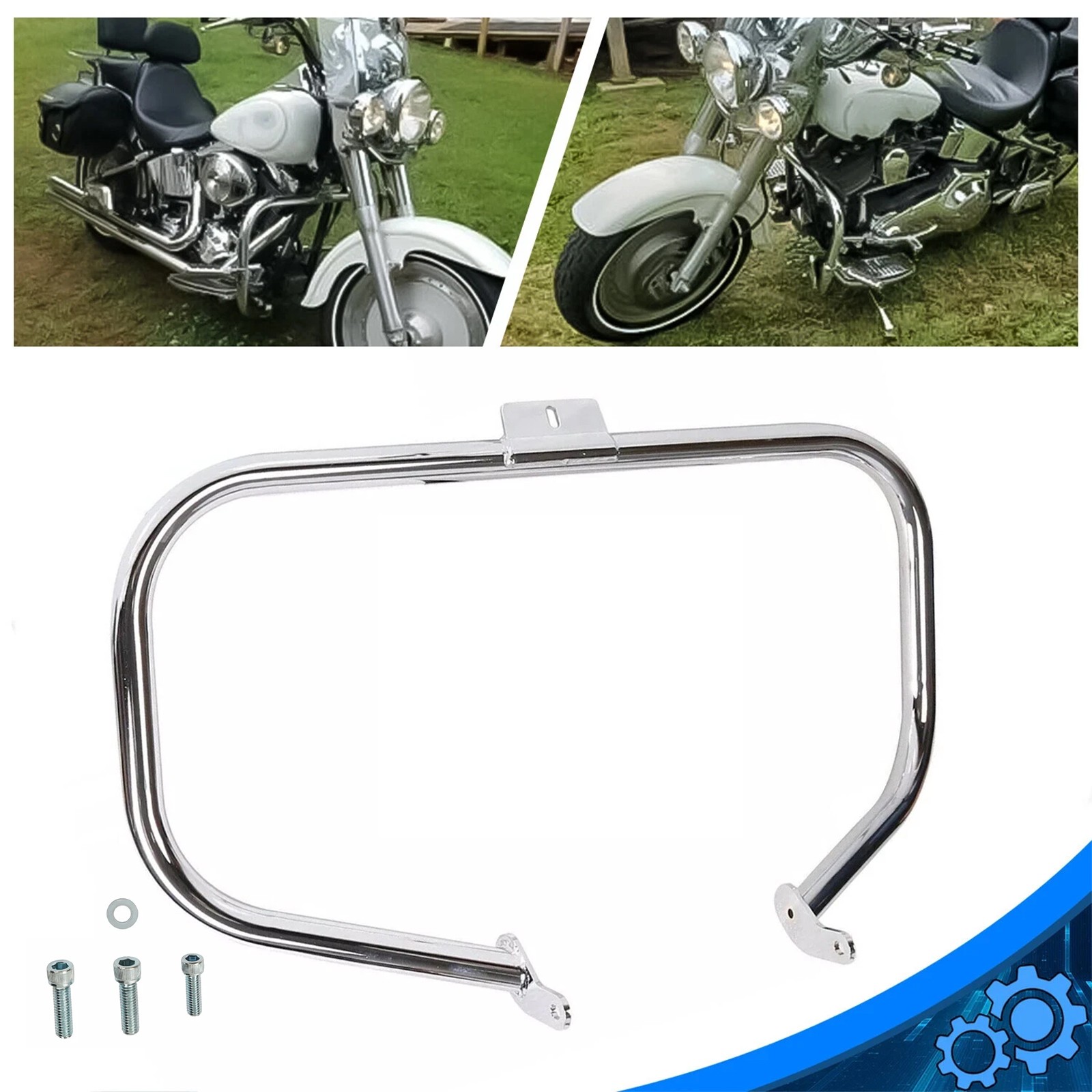 Chrome Engine Guard Highway Crash Bar For Harley 00-17 Heritage Softail Fat Boy Chrome Engine Guard Highway Crash Bar For Harley 00-17 Heritage Softail Fat Boy