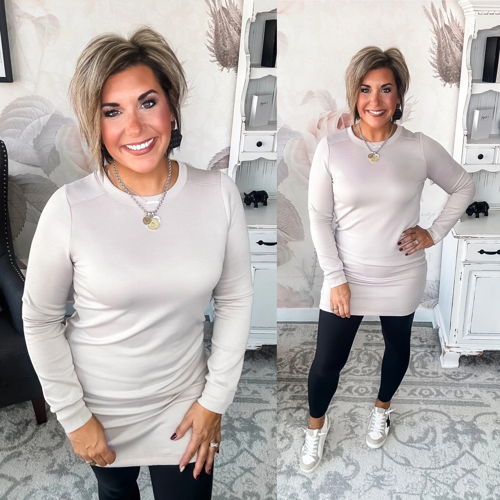 Cozy Up Shift Dress - Grey Cozy Up Shift Dress - Grey