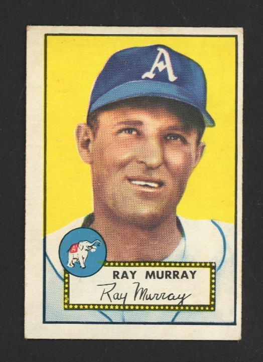 1952 Topps RAY MURRAY Philadelphia Athletics #299 VG/EX+ Condition