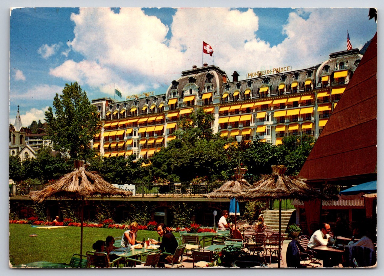 Postcard Montreux Palace Hotel in Switzerland Posted 1978 Your Holiday Paradise
