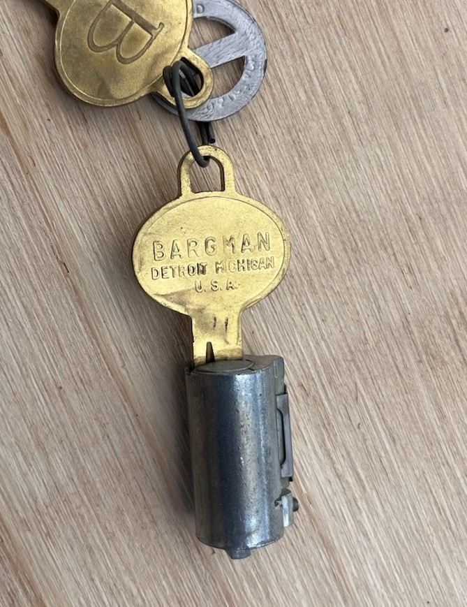 NOS OLD Bargman Hurd Lock Cylinder (not L66) Retainer At REAR Of Cylinder