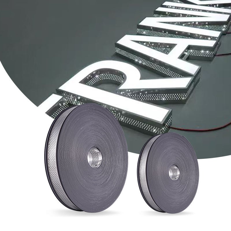 Punching Aluminum Plastic Coil Double Folded Edge Trim Cap for Channel Letter
