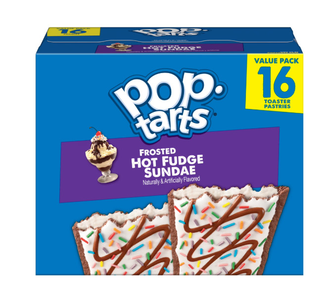 Pop-Tarts Frosted Hot Fudge Sundae Toaster Pastries, Breakfast Foods 27 oz 16 Ct