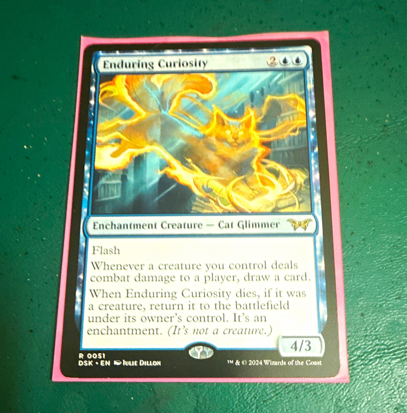 Wizards of the Coast Enduring Curiosity DSK #0051 Rare Regular Blue EN 2024