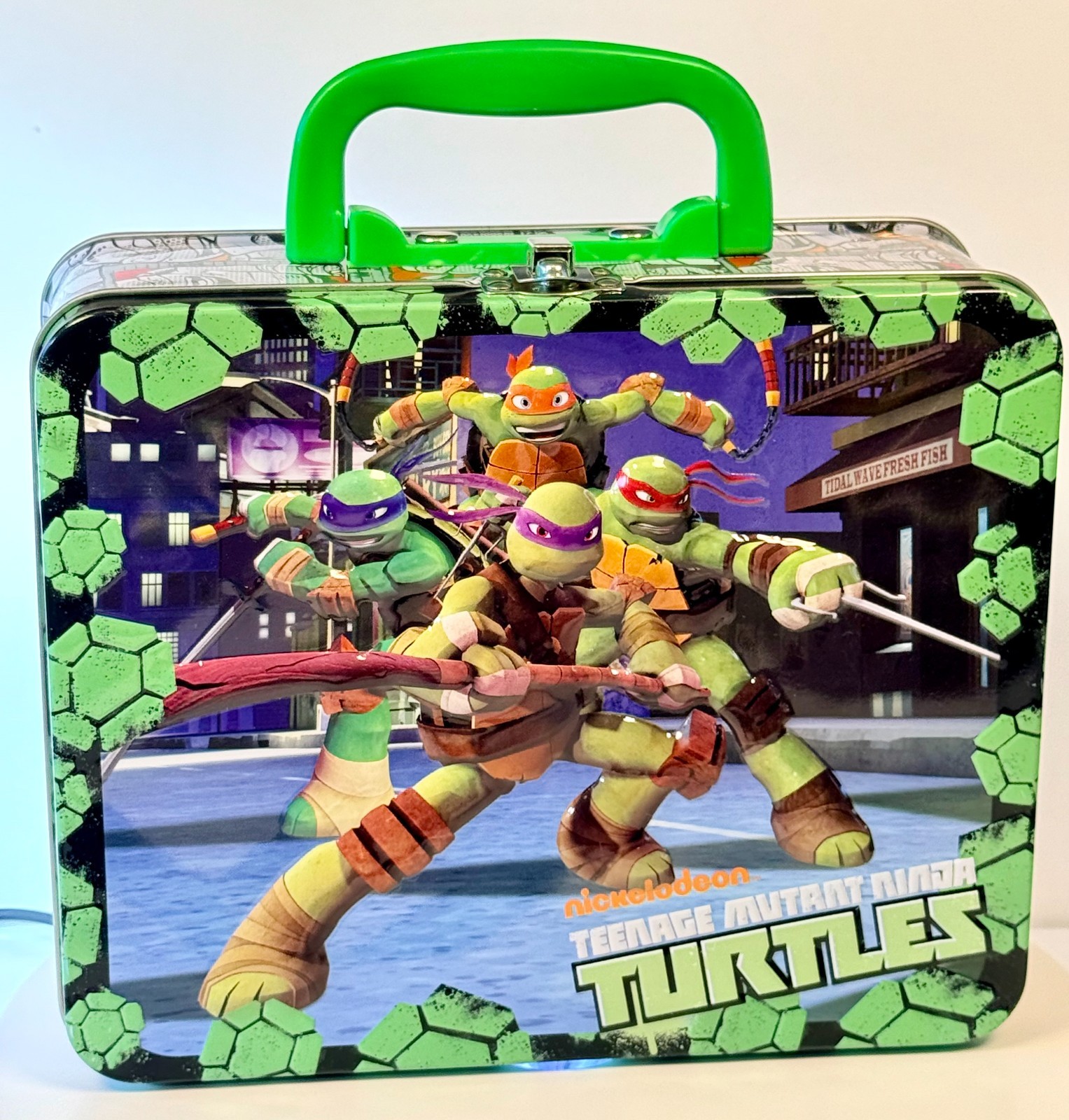 Nickelodeon Teenage Mutant Ninja Turtles Lunch Box + Sealed Cardinal Puzzle NEW