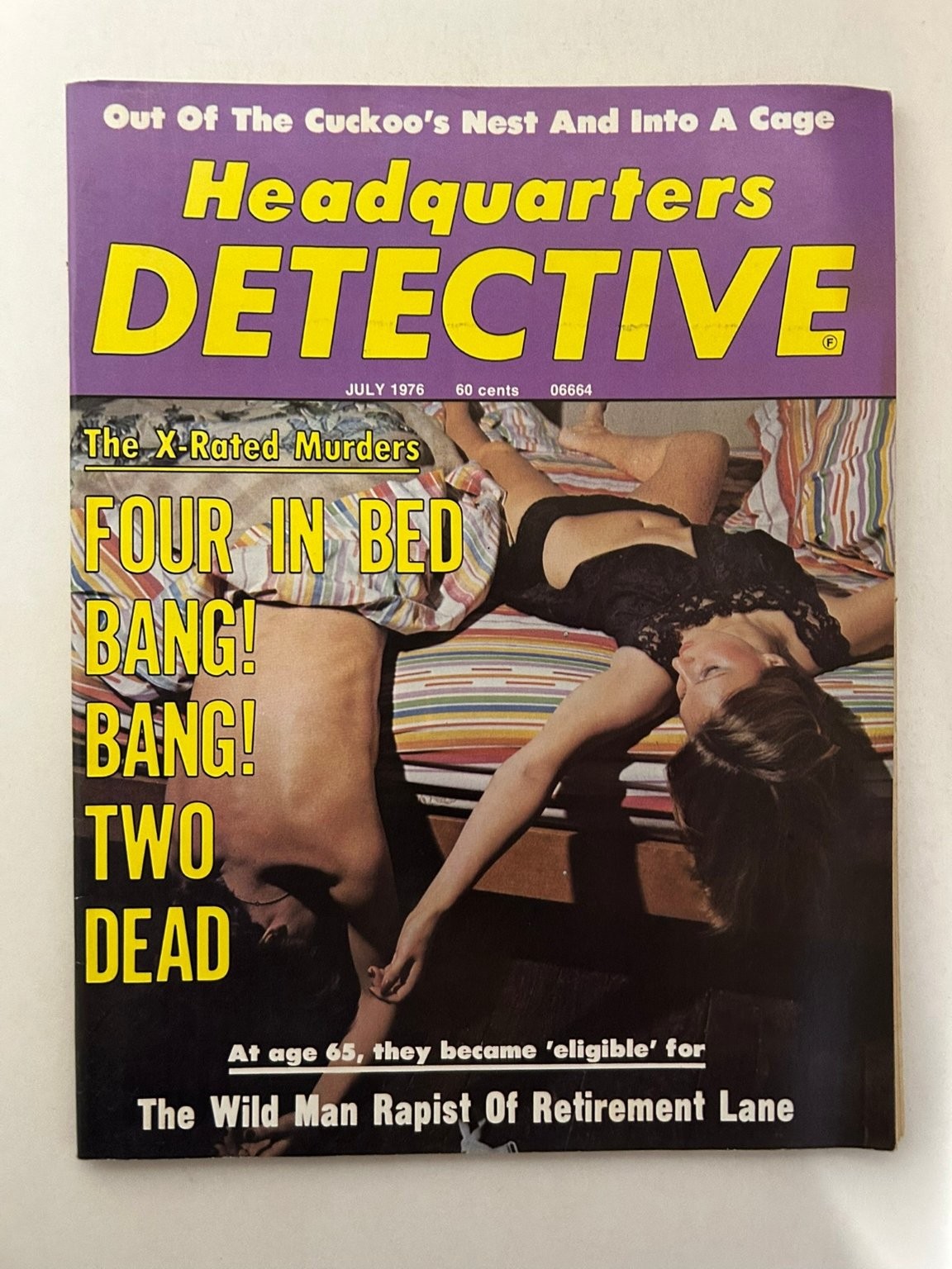 Headquarters Detective July 1976 X-Rated Murders True Crime Pulp Magazine