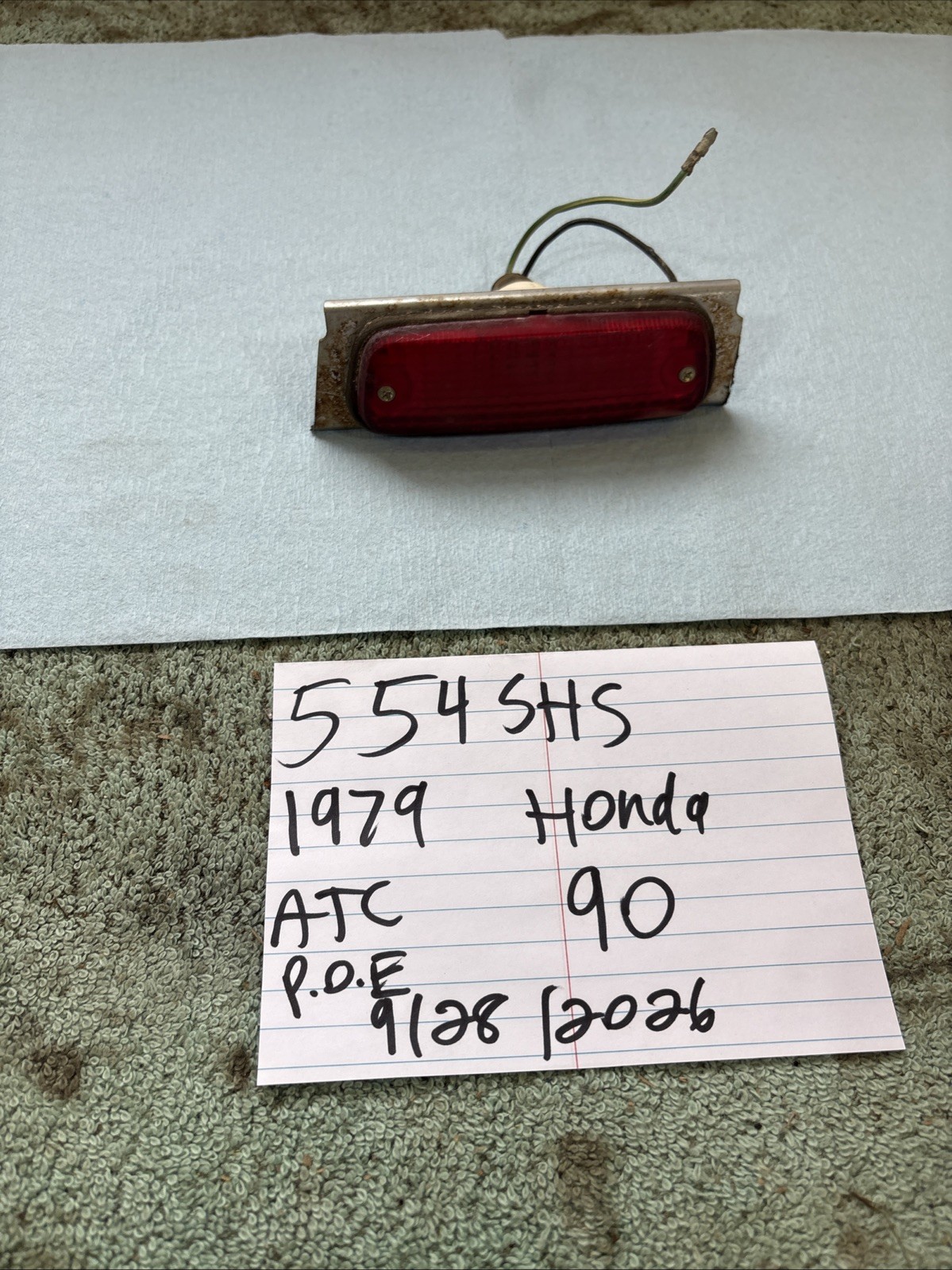 1979 Honda Atc 90 Rear Brake Light Tail Light 554 1979 Honda Atc 90 Rear Brake Light Tail Light 554