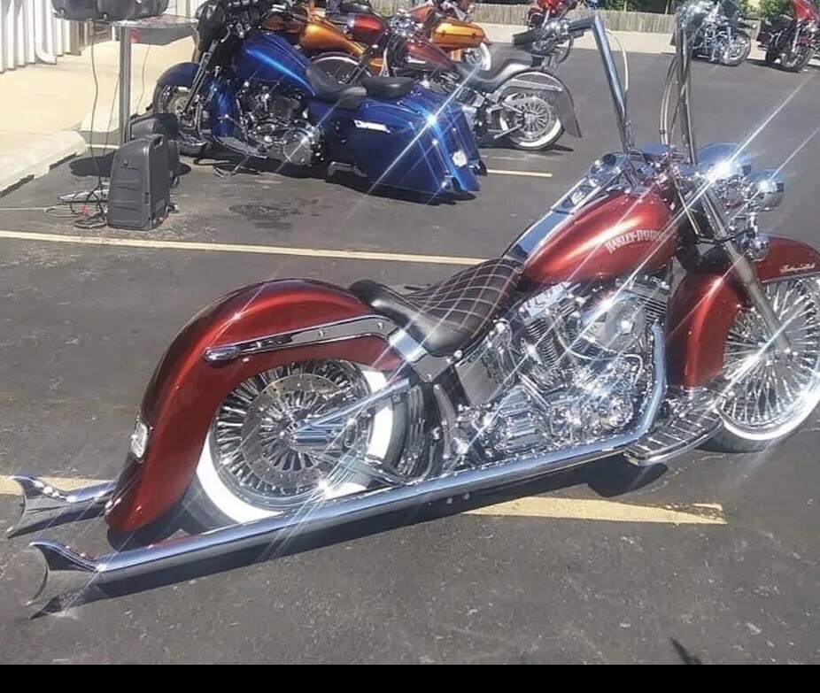 Harley Davidson Cholo vicla Heritage Classic Softail Fiberglass Rear Fender Harley Davidson Cholo vicla Heritage Classic Softail Fiberglass Rear Fender