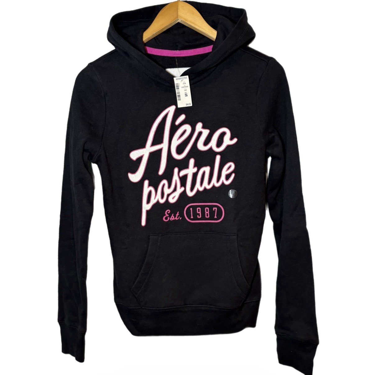 NEW Aeropostale Girls Large Juniors Hoodie Sweatshirt Black NOS 2012 S New Aero NEW Aeropostale Girls Large Juniors Hoodie Sweatshirt Black NOS 2012 S New Aero
