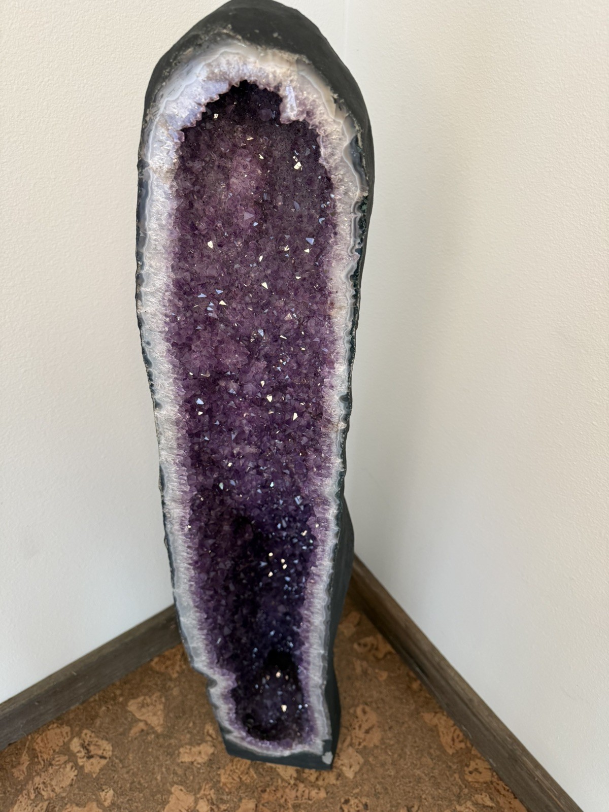 Stunning Statement Piece: Extra Large Amethyst Cathedral Geode 65kgs/145lbs Stunning Statement Piece: Extra Large Amethyst Cathedral Geode 65kgs/145lbs