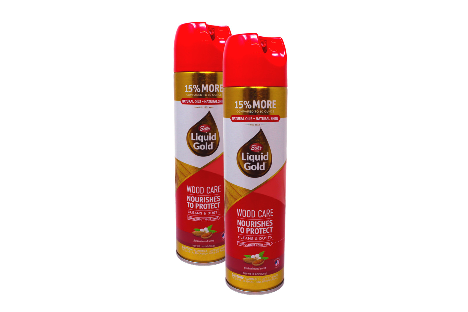 Scott\'s Liquid Gold Wood Care Spray Fresh Almond 11.5 oz (Pack of 2)