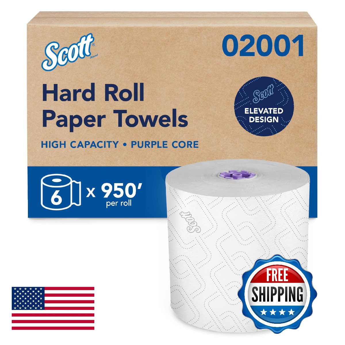 Scott Professional High-Capacity Hard Roll Paper Towels Bulk 02001 Hardwound Scott Professional High-Capacity Hard Roll Paper Towels Bulk 02001 Hardwound