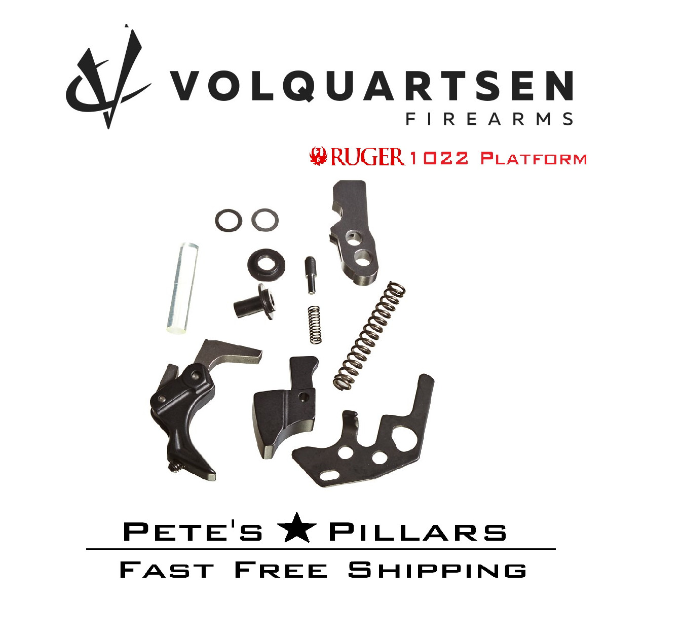 Volquartsen Ruger 10/22 HP Action Kit Plus Premium Upgraded Kidd VC10HP‑B‑10‑P