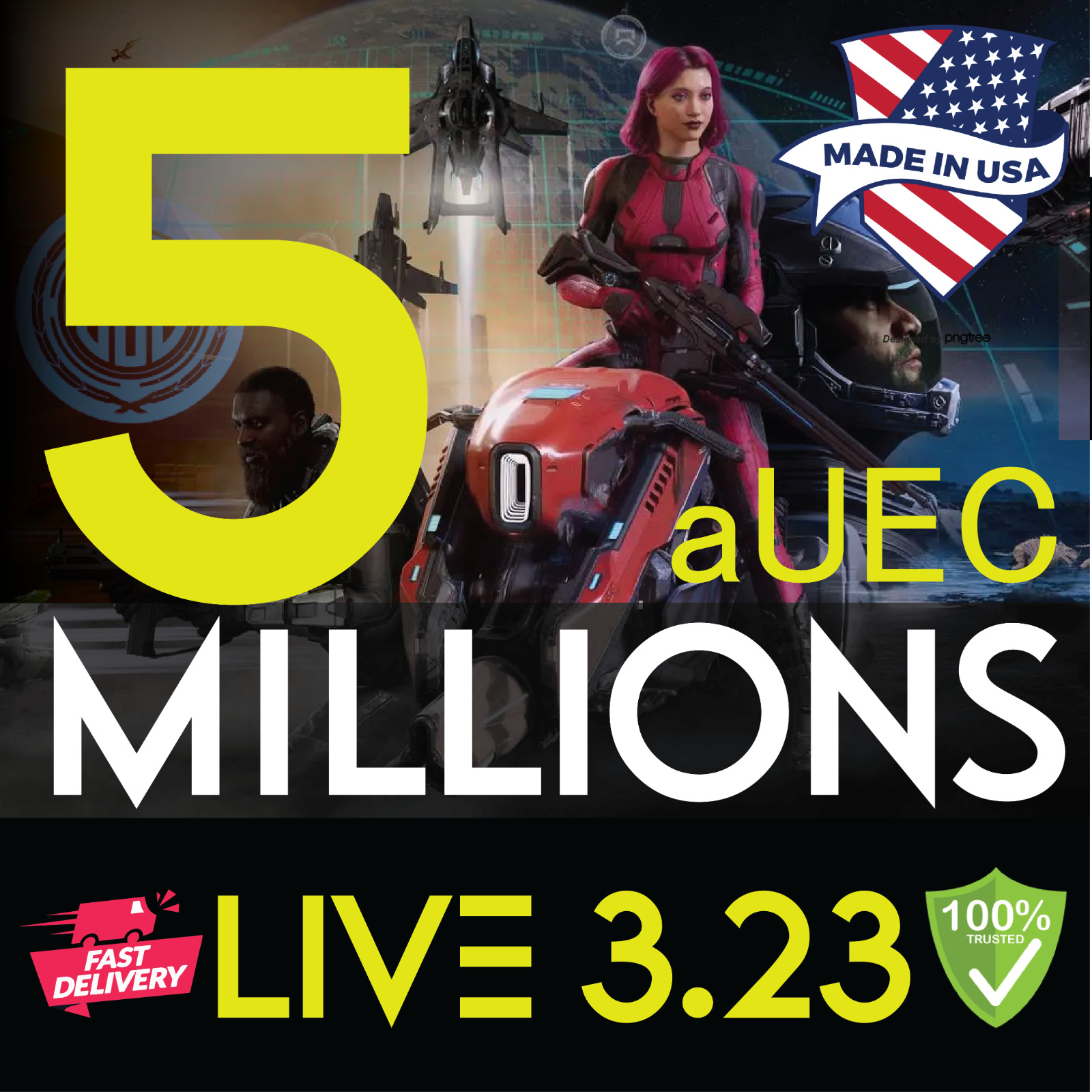 Star Citizen 3.23 Live - 5 Millions aUEC LIVE 100% Trusted Seller + BONUS FAST
