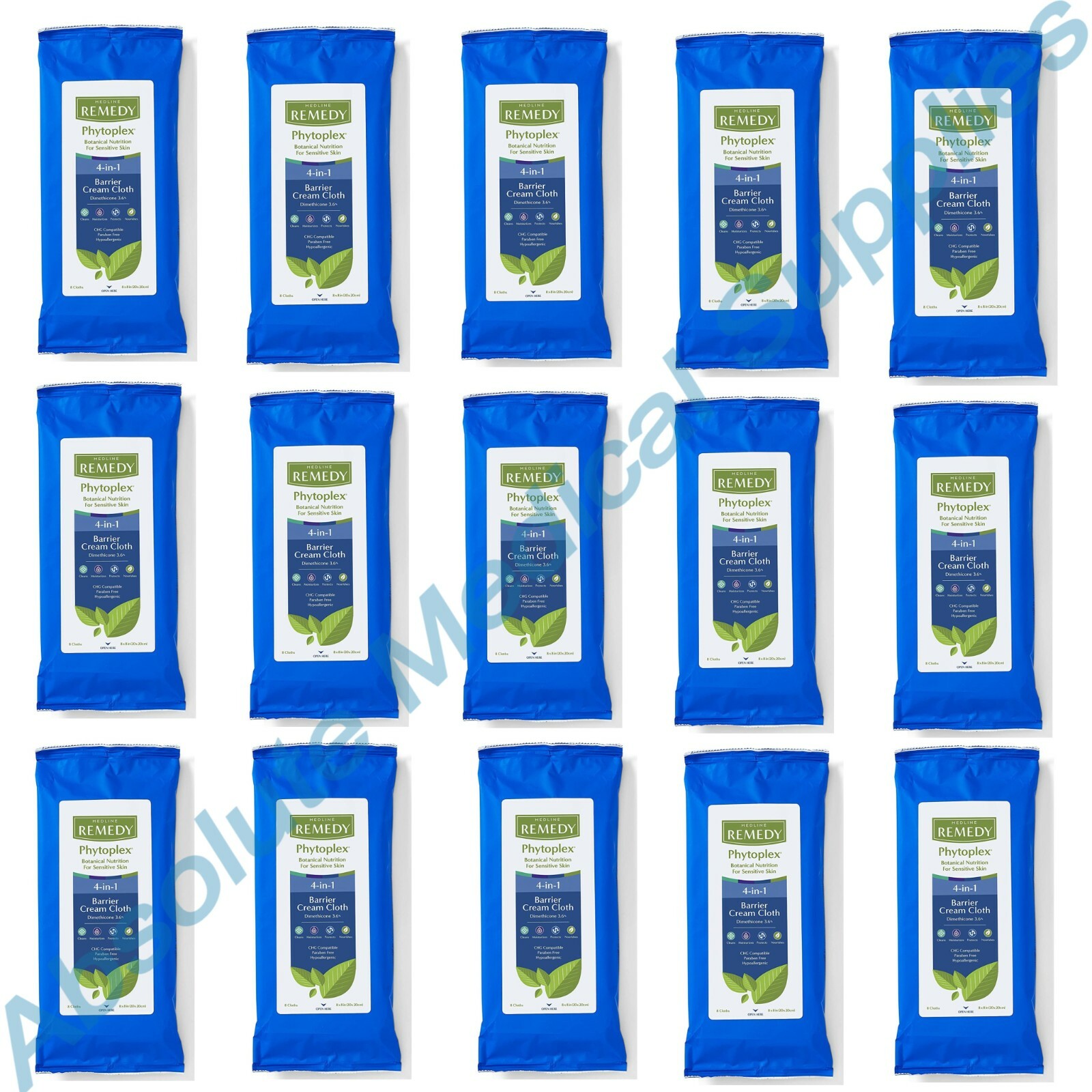 *15-Packs* Medline Remedy Phytoplex 4-in-1 Barrier Cream Cloth Wipes MSC092508 *15-Packs* Medline Remedy Phytoplex 4-in-1 Barrier Cream Cloth Wipes MSC092508