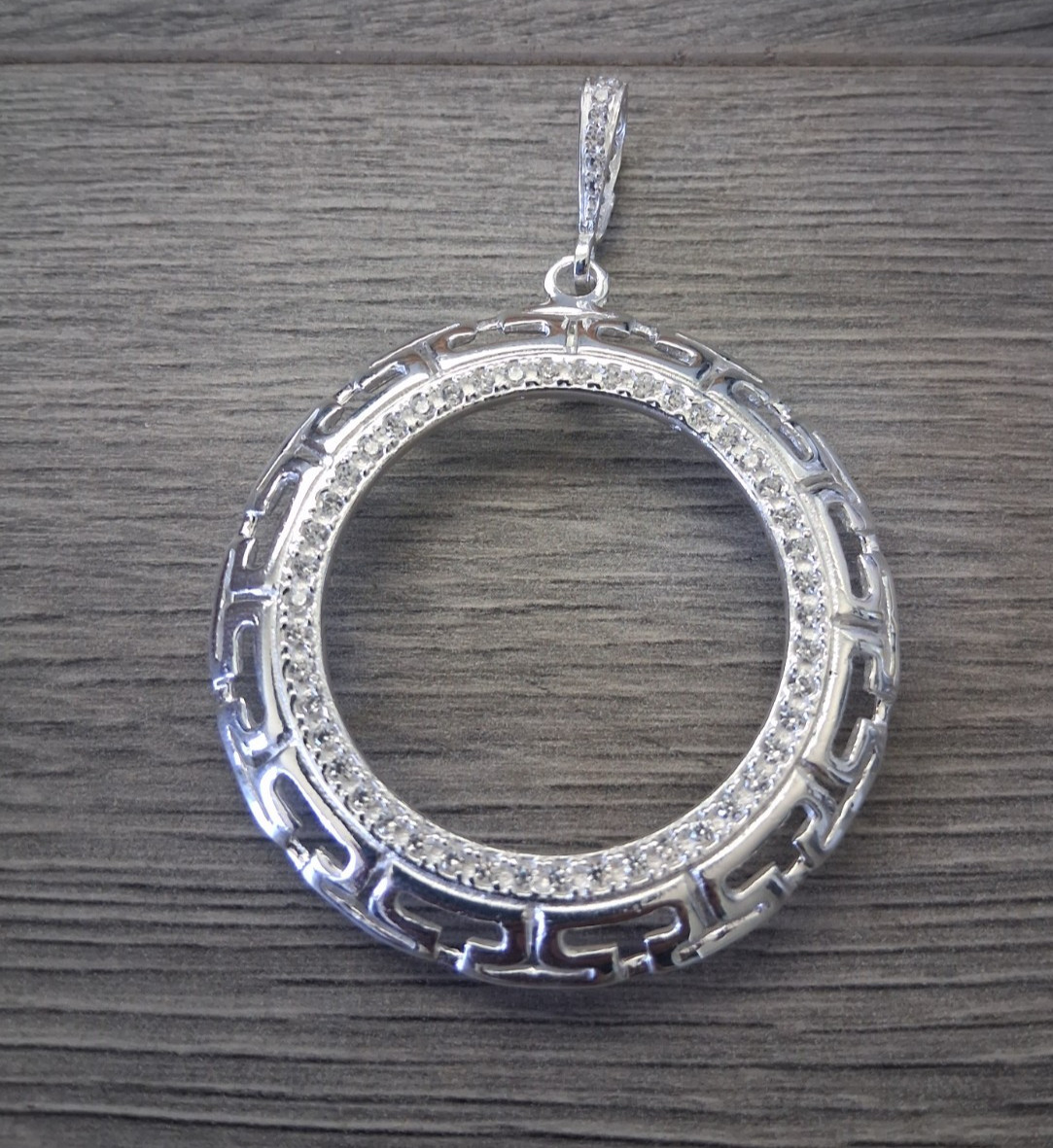 Bizel de plata 925 mexicano para moneda de 1 OZ de 40mm plata real \