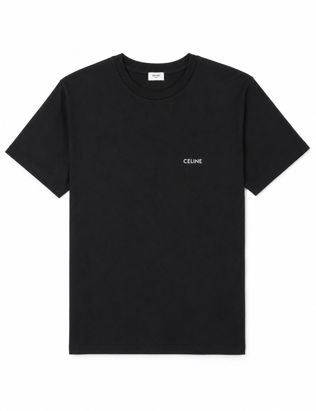Celine Chest logo black t-shirt - Men\'s - L - Authentic NWT