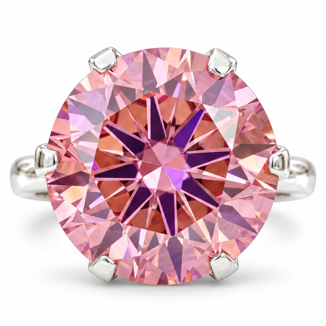 RARE 11.40 Ct Certified Pink Diamond Ring, FREE Diamond Studs | Free Tariffs